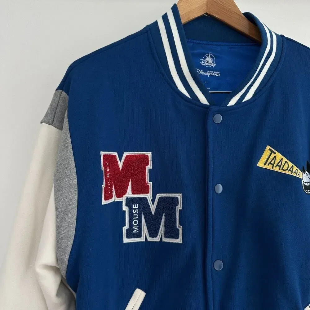 Disney Varsity Jacket Mens Large Bomber Letterman Mickey Mouse‎ Patch Hong Kong